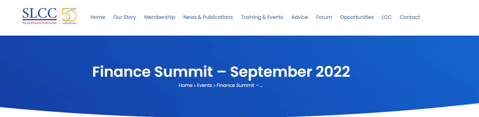 SLCC Finance Header image